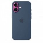 Capa MagSafe iPhone 16 Silicone Azul denim