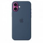Capa MagSafe iPhone 16 Plus Silicone Azul denim