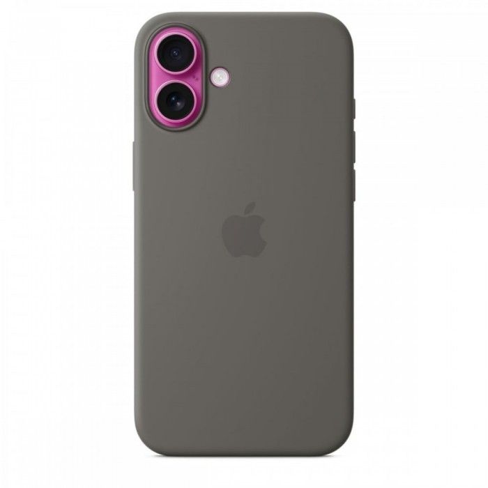 Capa MagSafe iPhone 16 Plus Silicone Cinzento rocha