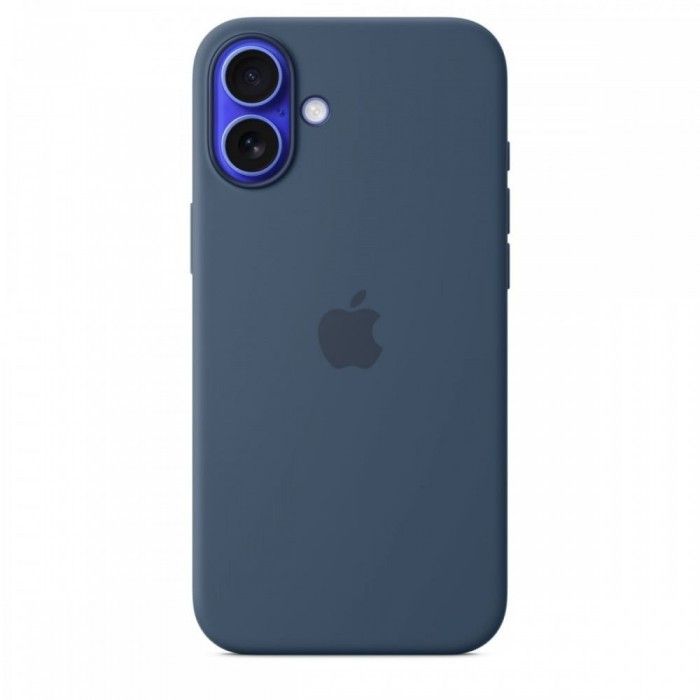 Capa MagSafe iPhone 16 Plus Silicone Azul denim
