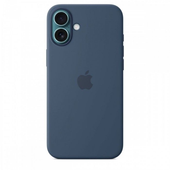 Capa MagSafe iPhone 16 Plus Silicone Azul denim