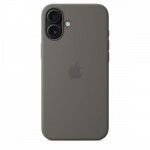 Capa MagSafe iPhone 16 Plus Silicone Cinzento rocha