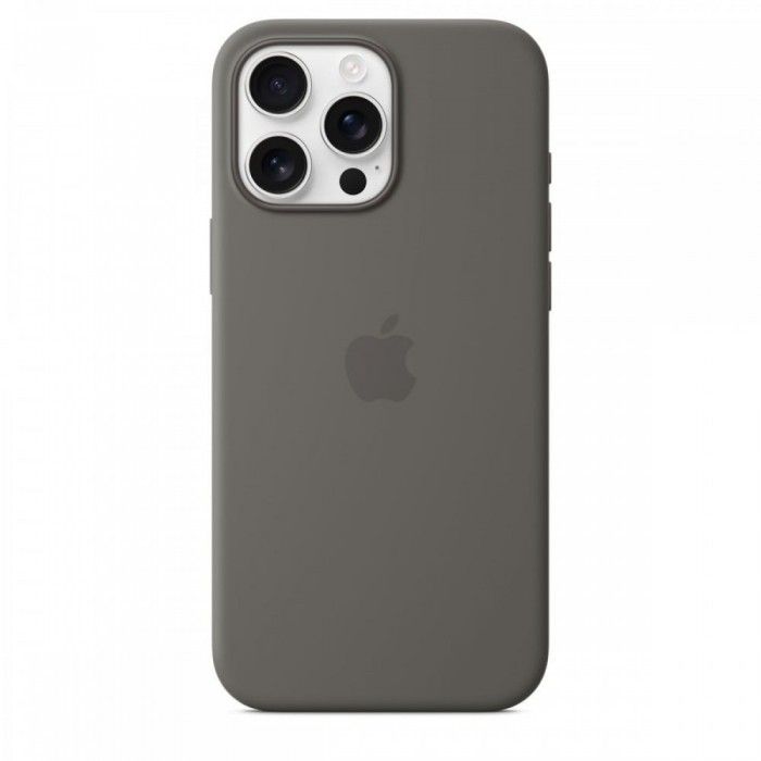 Capa MagSafe iPhone 16 Pro Max Silicone Cinzento rocha