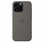 Capa MagSafe iPhone 16 Pro Max Silicone Cinzento rocha
