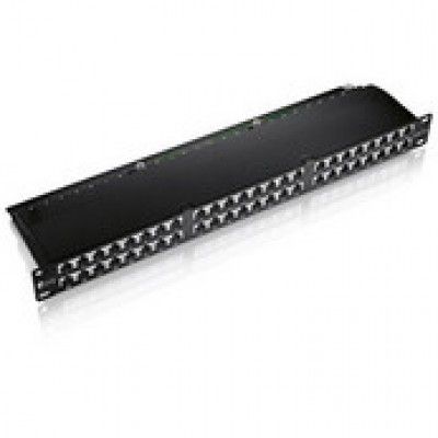 Patch Panel Cat.6 48-Port 19 Inch 1U preto