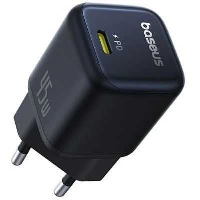 Carregador baseus picogo gan 1c 45w eu cosmic black
