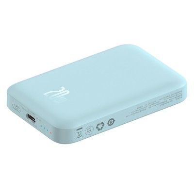 Power Bank Magnetic Mini Wireless Fast Charge 2022, 6000Mah 20W Azul