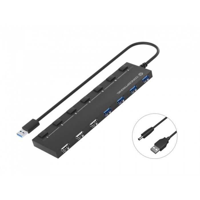 7-Portas USB 3.0/2 0 HUB c/ Power Jack: Individual Power Switch: USB-A 3.0 x 4: USB-A 2 0 x 3 7-Portas USB 3.0/2 0 HUB c/ Power Jack: Individual Power Switch: USB-A 3.0 x 4: USB-A 2 0 x 3