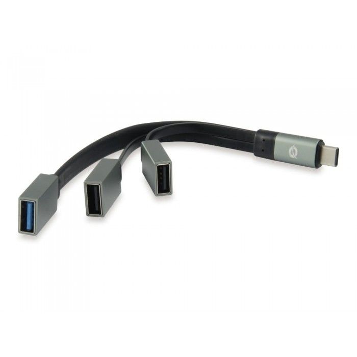 Hubbies USB 3 1 Type-C-1-Portas USB 3.0 + 2-Portas USB 2 0 Cabo Hub: Cinza