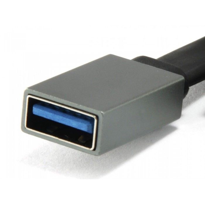 Hubbies USB 3 1 Type-C-1-Portas USB 3.0 + 2-Portas USB 2 0 Cabo Hub: Cinza