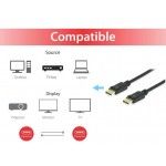 Display Port 1.4 Cabo M/M 3:0M WITH LATCH Preto