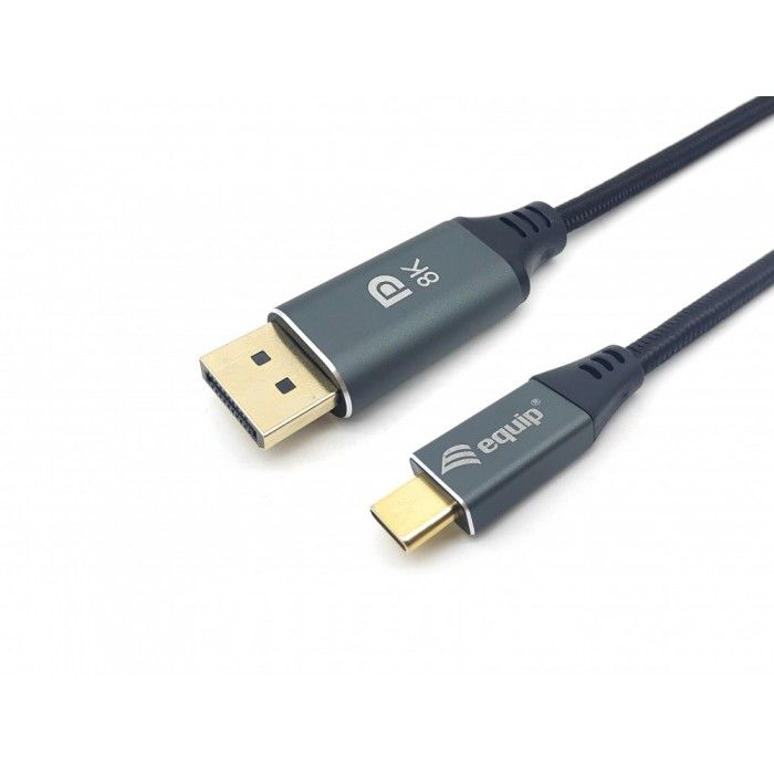 Equip 133421 Adaptador de cabo de vdeo 1 m USB Type-C DisplayPort Cinzento