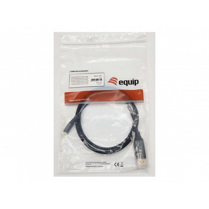 Equip 133421 Adaptador de cabo de vdeo 1 m USB Type-C DisplayPort Cinzento