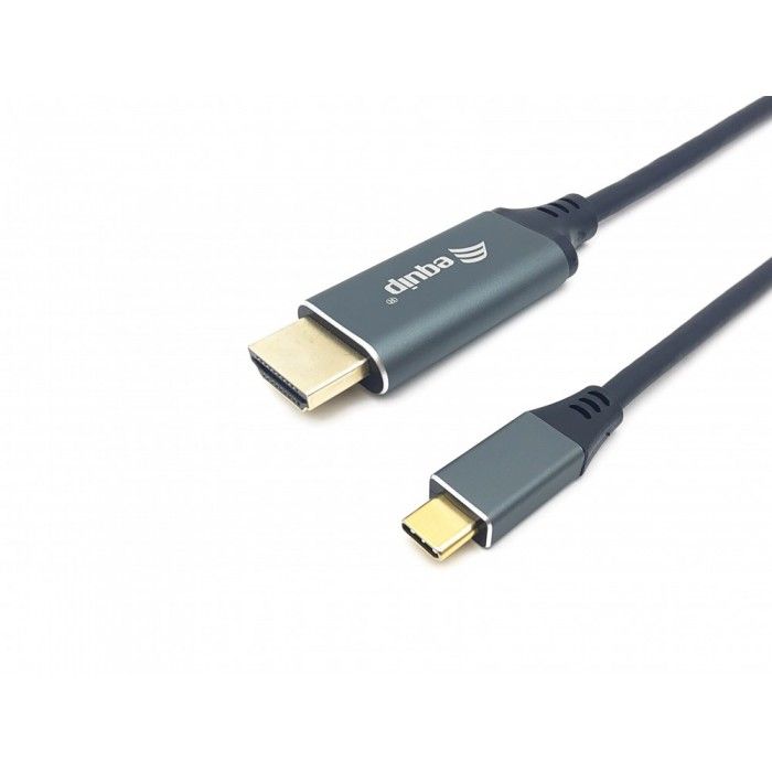 Equip 133416 Adaptador de cabo de vdeo 2 m USB Type-C HDMI Type A (Standard) Cinzento, Preto