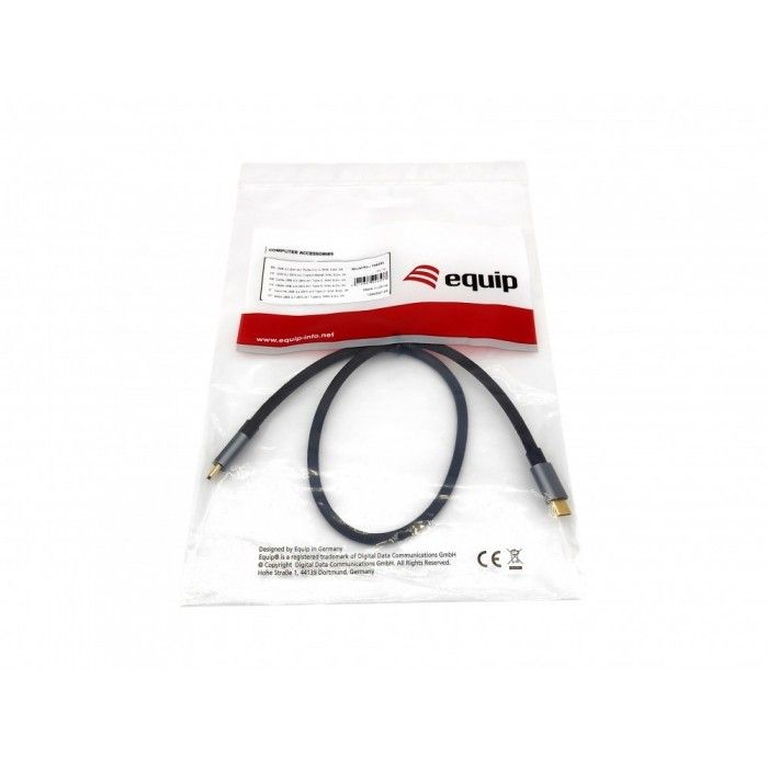 Cabo Usb Type-C para Type-C 100W 5A 3:2 (10G) 0.5M Preto