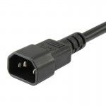 Power Strip IEC Connector with 3 x Schuko C13 Socket. Preto