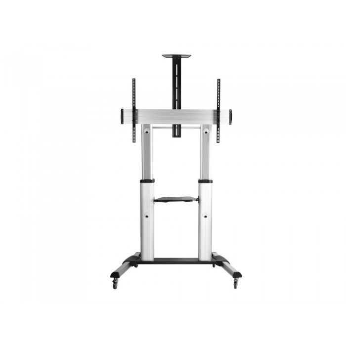 Suporte Cho Ajustvel p/ Ecr 60/100P Inclinvel/Giratrio c/ Suporte Inferior Prateado