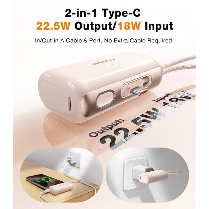 Powerbank Torras Pocketvolt 5.000Mah Dourado