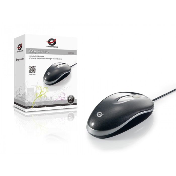 Rato c/ Fios Conceptronic Desktop Easymouse 800 DPI Cinzento