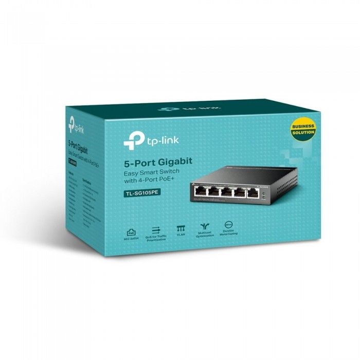 Switch 5-Portas Gigabit Easy Smart com 4-Port PoE+