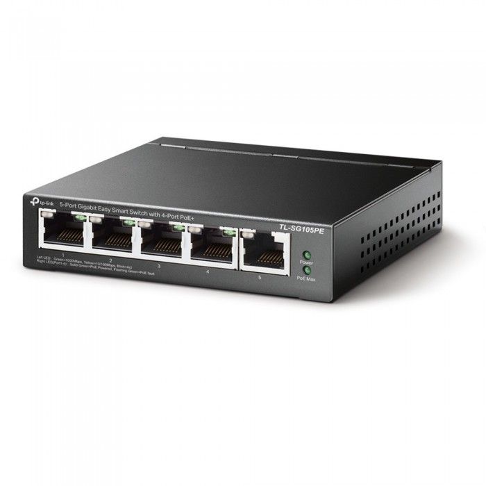 Switch 5-Portas Gigabit Easy Smart com 4-Port PoE+