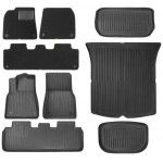 Tapete p/ Carro Baseus T-Space Series 9-Piece Floor Mat For Tesla Model Y Velvet Cluster Black