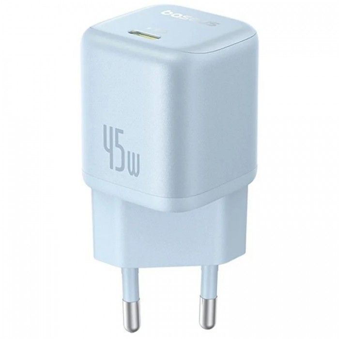 Carregador baseus picogo gan 1c 45w eu galaxy blue