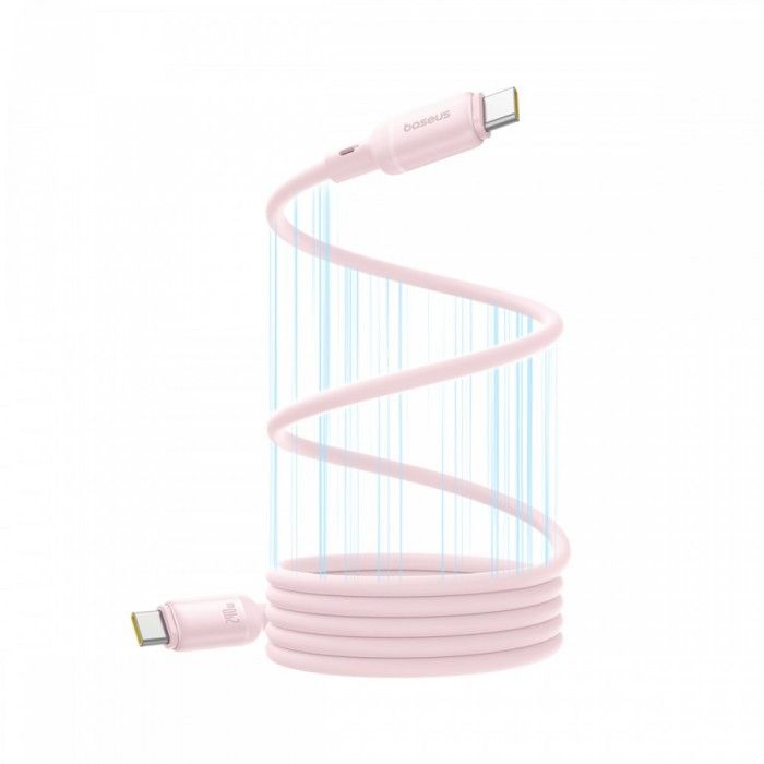 Cabo magnetico baseus picogo usb-c to usb-c 240w 1m baby pink