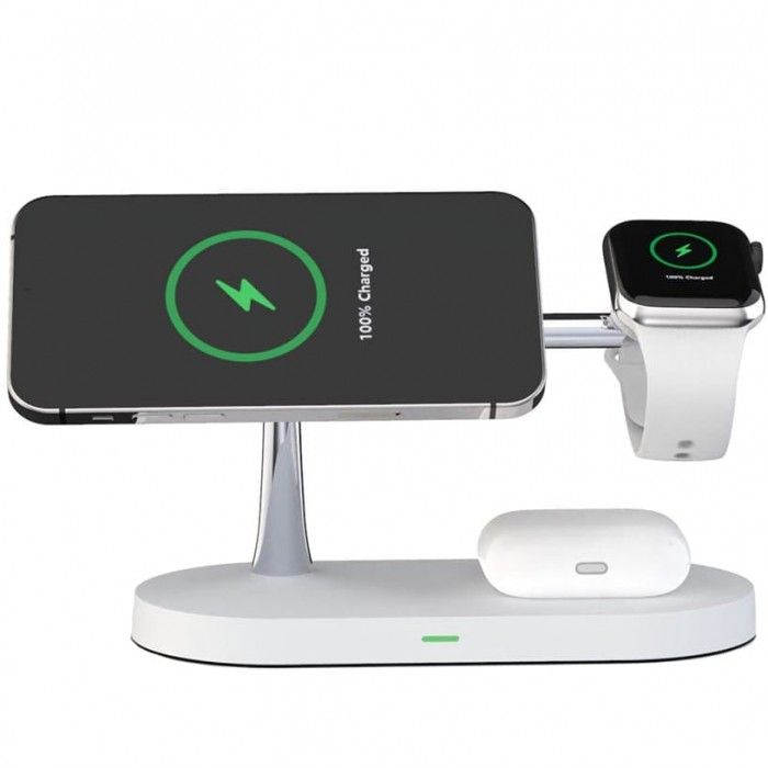A12 3In1 Magnetic Magsafe Wireless Charger White