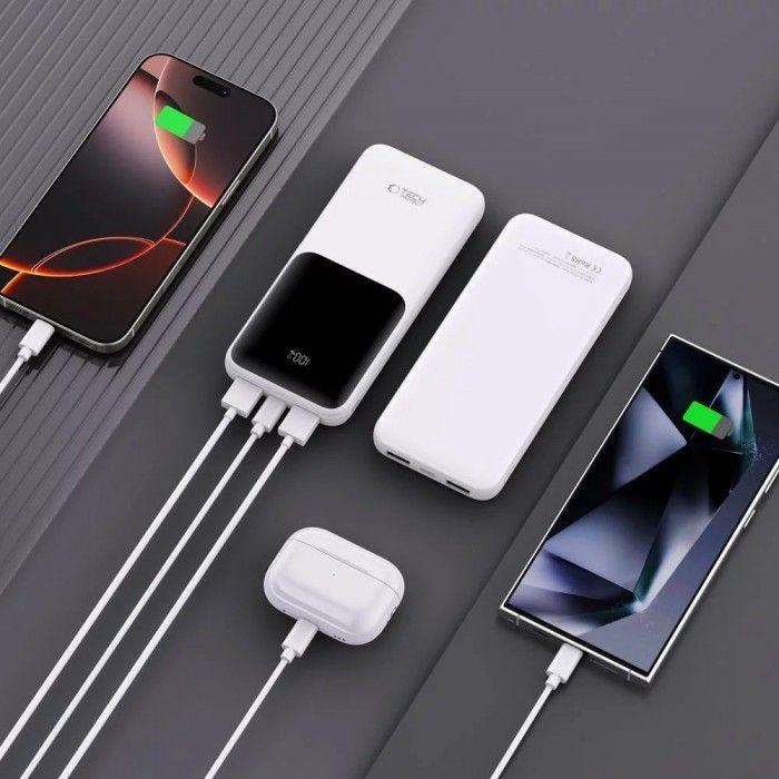 Tech-Protect Pb01 Power Bank 10000Mah 22.5W White