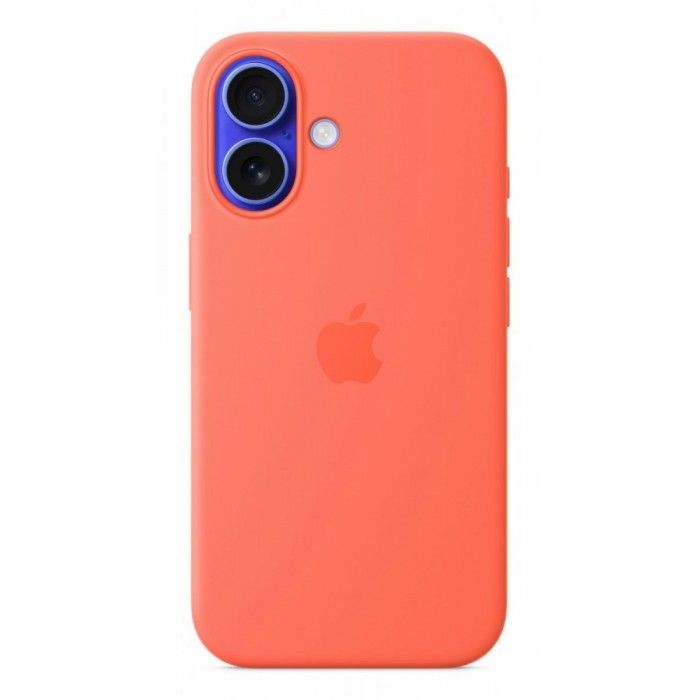 Capa MagSafe iPhone 16 Silicone Tangerina