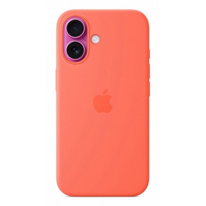 Capa MagSafe iPhone 16 Silicone Tangerina