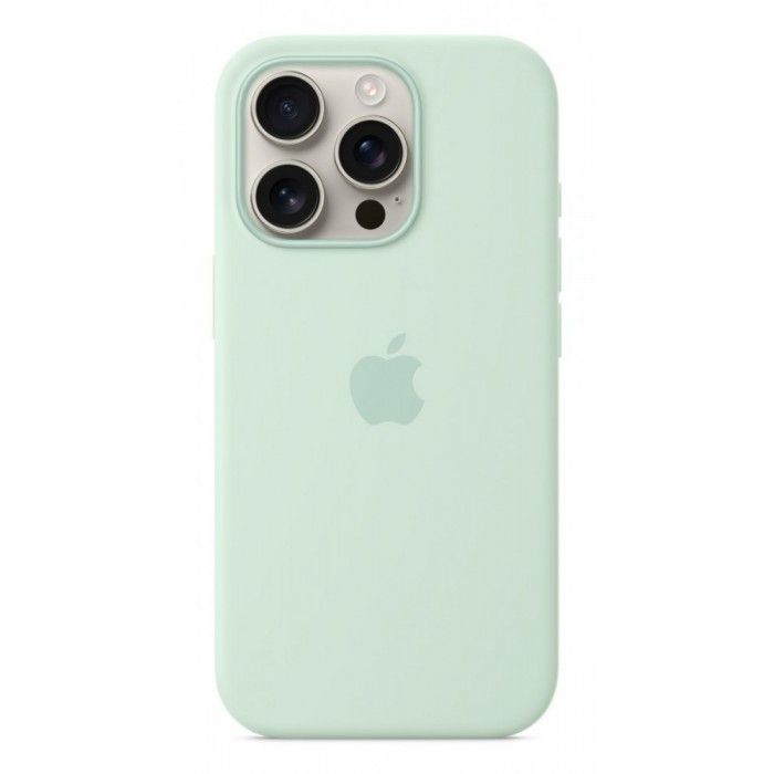 Capa MagSafe iPhone 16 Pro Silicone Agua-marinha