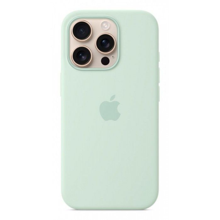 Capa MagSafe iPhone 16 Pro Silicone Agua-marinha