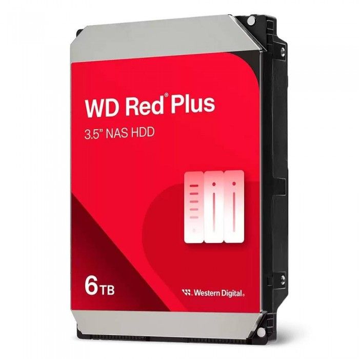 Disco Rgido 3.5" WD Red Plus 6TB 5400RPM 256MB Cache 180MB/s SATA 6Gb/s