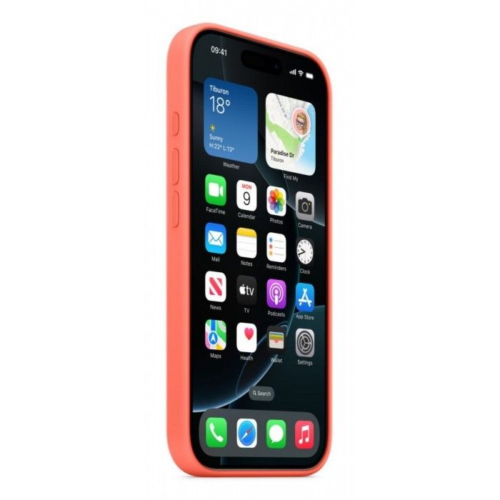 Capa MagSafe iPhone 16 Pro Silicone Tangerina