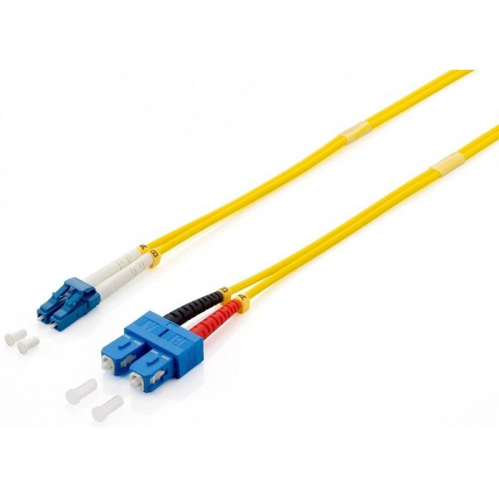 Cabo FO Duplex Jumper LC/SC 09/125 2.0M: amarelo: LSOH