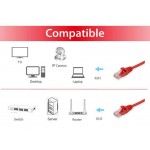 Cabo de Rede CAT6 UTP 1MT vermelho