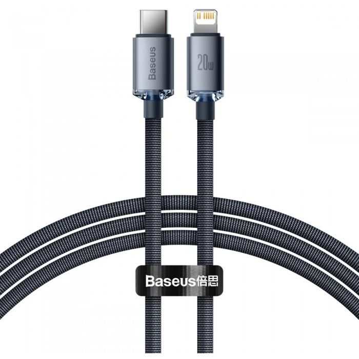 Cabo Usb-C - Lightning Crystal Shine 20W 1.2m Preto