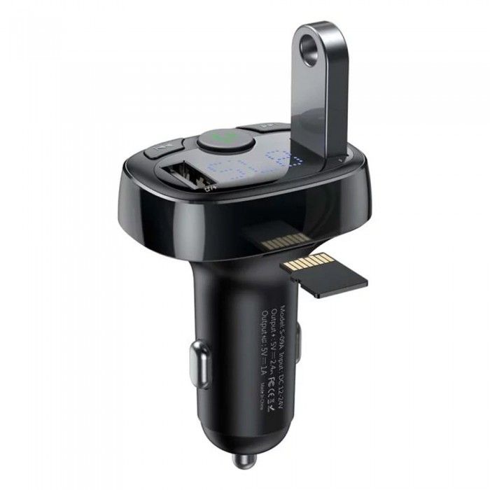 Car Bluetooth T Shaped S-09A Car Bluetooth Mp3 Player (Standard Edition) Preto