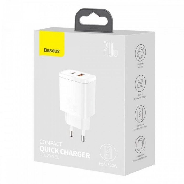 Carregador Rpido compacto U+C 20W Eu Branco