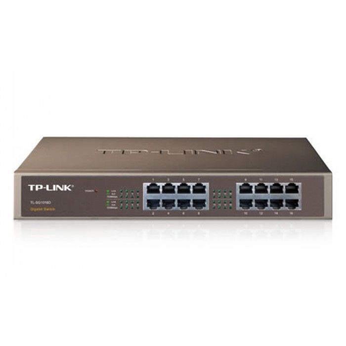 Switch TL-SG1016D 16 Portas Gigabit UnManaged Rack Mountable
