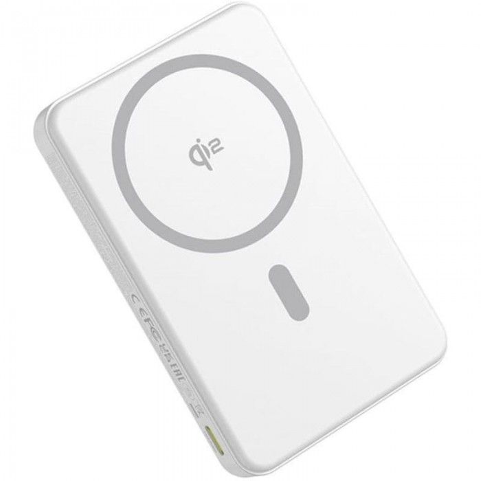 Os-Baseus Airpow Ii Qi2 Magnetic Power Bank 10000Mah 22.5W Moon White