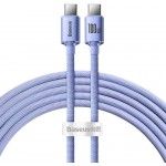 Cabo Carregamento Rpido Usb-C - Usb-C Crystal Shine 100W 1.2M Roxo