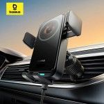 Os-Baseus Wisdom Pro Auto Coil Alignment Car Mount Wireless Charger Air Cosmic Preto