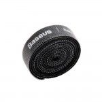 Velcro Baseus Colourful Circle Velcro Strap 1M Black