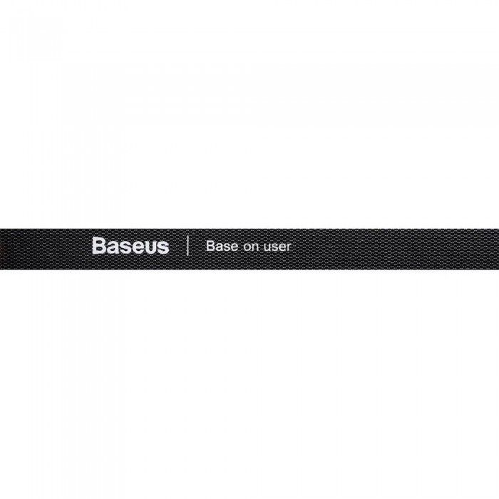 Velcro Baseus Colourful Circle Velcro Strap 1M Black