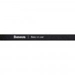 Velcro Baseus Colourful Circle Velcro Strap 1M Black