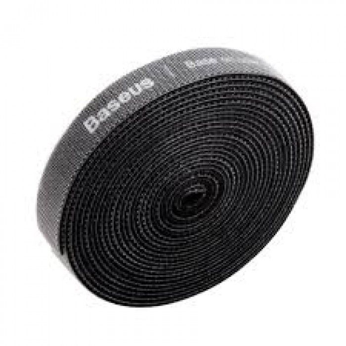 Velcro Baseus Colourful Circle Velcro Strap 3M Black