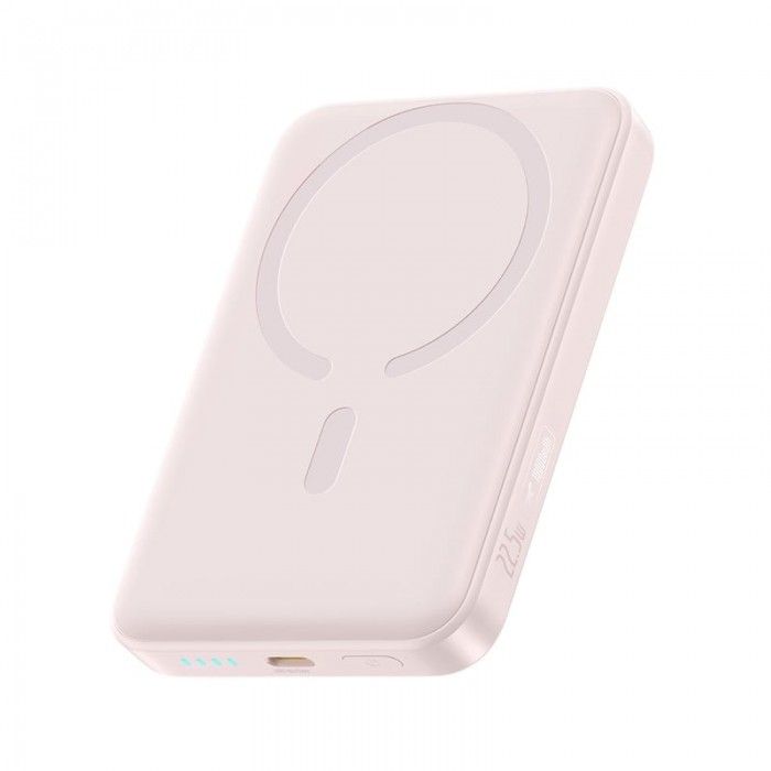 Powerbank Enerfill Fm11 Ultra-Mini Magnetic Power Bank 10000Mah 22.5W Baby Pink